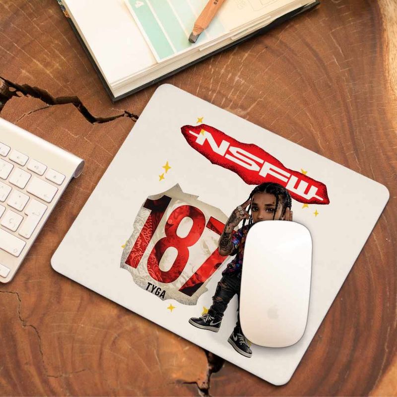PC, gaming si accesorii - Periferice PC - Mousepad - Mousepad Tyga NSFW Rap Music, 21x19cm - Infinity.ro