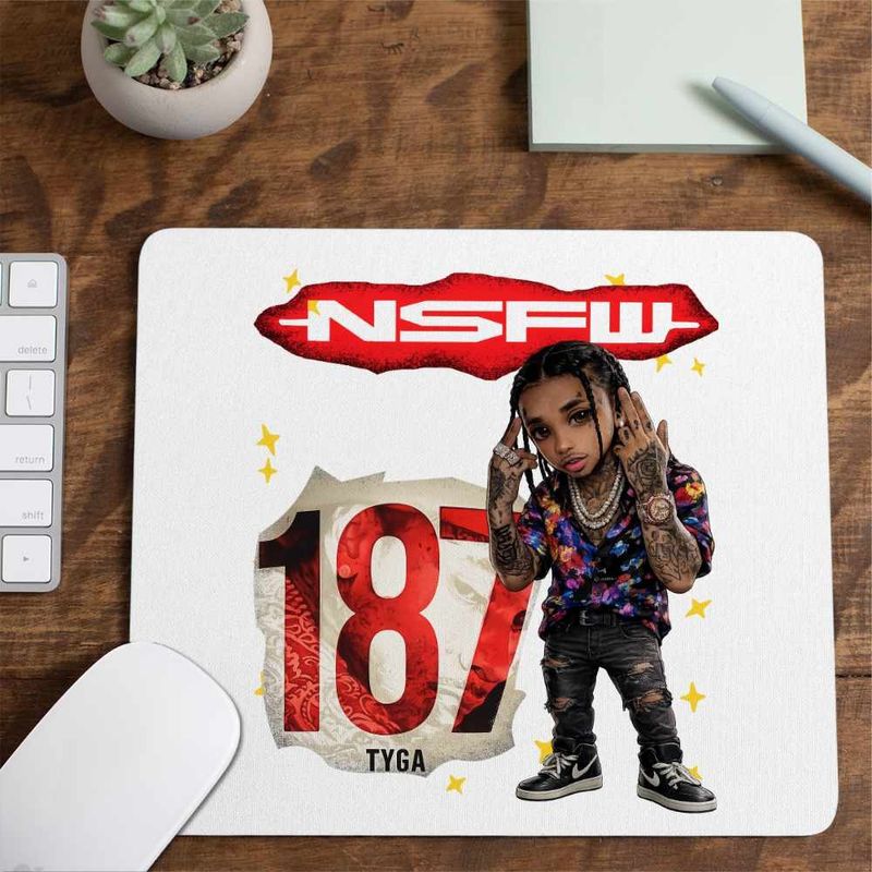 PC, gaming si accesorii - Periferice PC - Mousepad - Mousepad Tyga NSFW Rap Music, 21x19cm - Infinity.ro