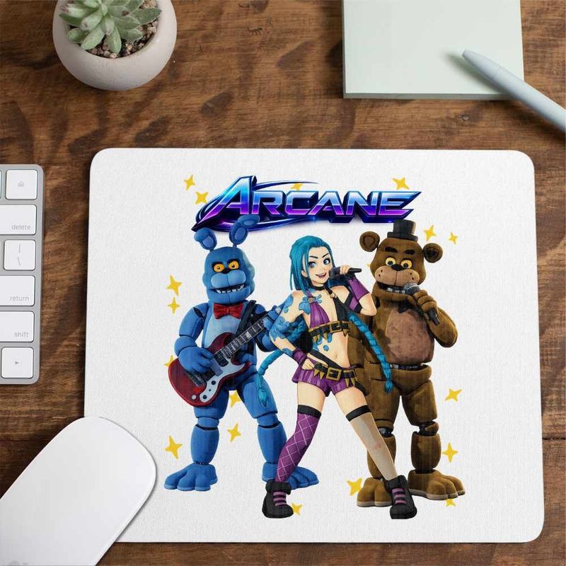 PC, gaming si accesorii - Periferice PC - Mousepad - Mousepad Jinx Fnaf Arcane Fredy Runeterra, 21x19cm - Infinity.ro