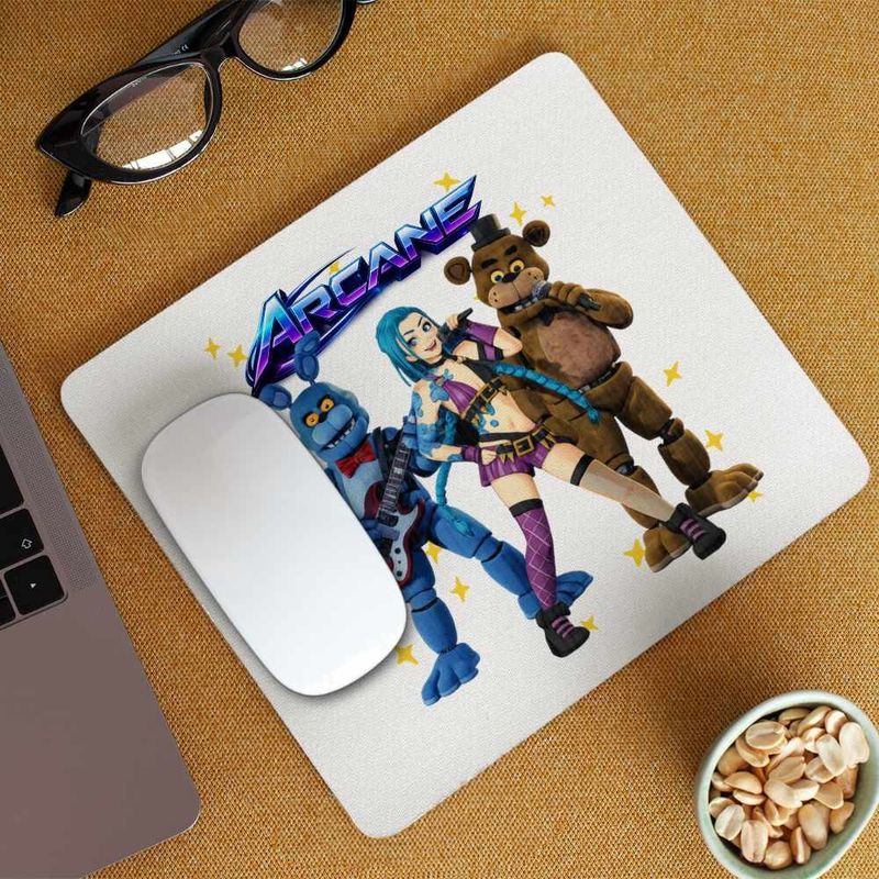 PC, gaming si accesorii - Periferice PC - Mousepad - Mousepad Jinx Fnaf Arcane Fredy Runeterra, 21x19cm - Infinity.ro