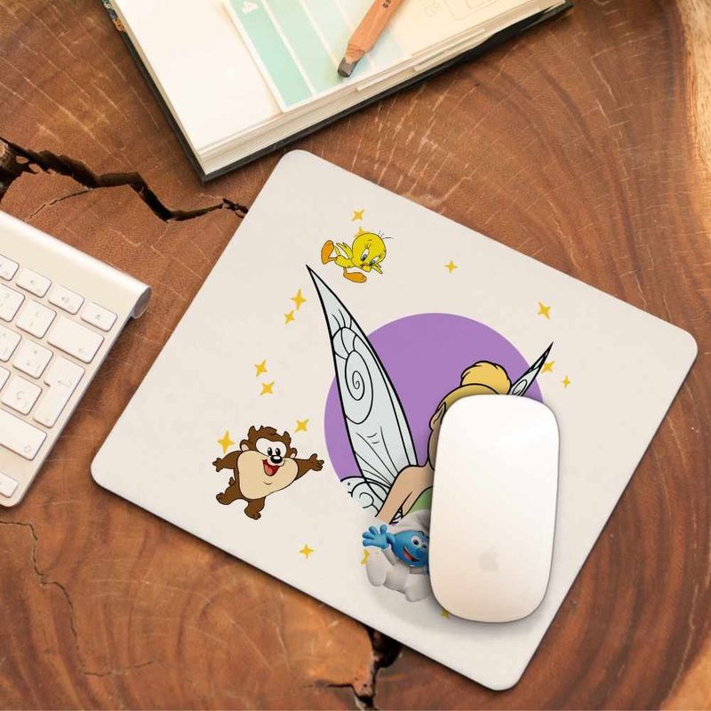 PC, gaming si accesorii - Periferice PC - Mousepad - Mousepad Peter Pan Tinker Bell Clopotica, 21x19cm - Infinity.ro