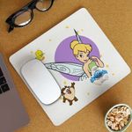 PC, gaming si accesorii - Periferice PC - Mousepad - Mousepad Peter Pan Tinker Bell Clopotica, 21x19cm - Infinity.ro