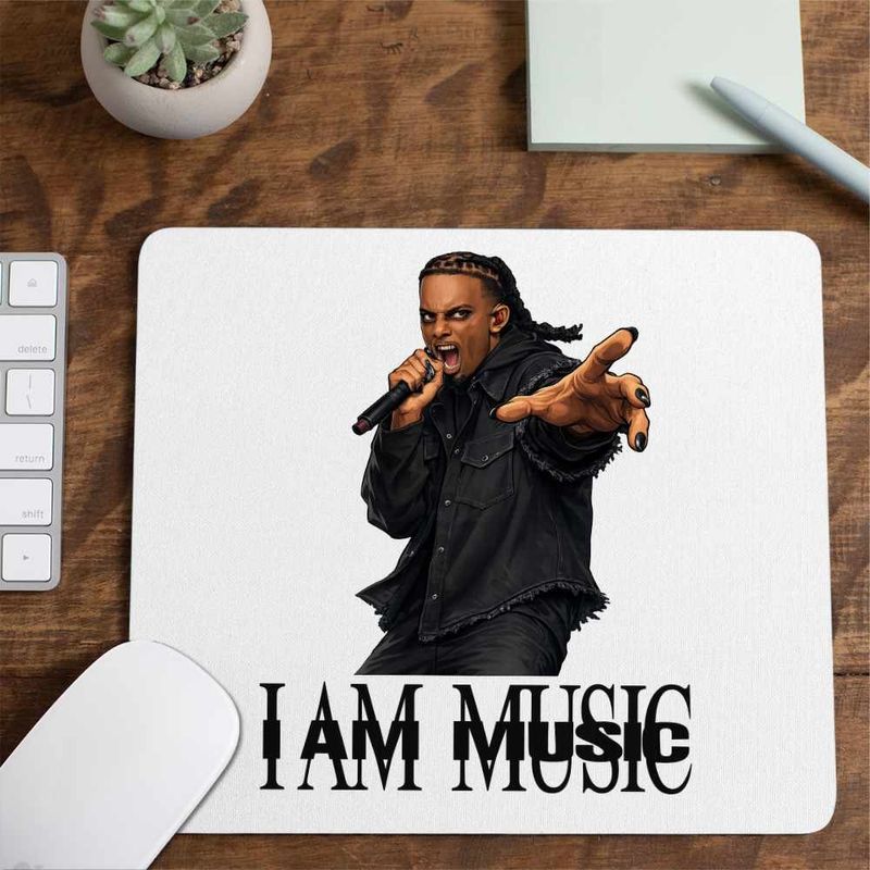 PC, gaming si accesorii - Periferice PC - Mousepad - Mousepad Playboi Carti I am Music, 21x19cm - Infinity.ro