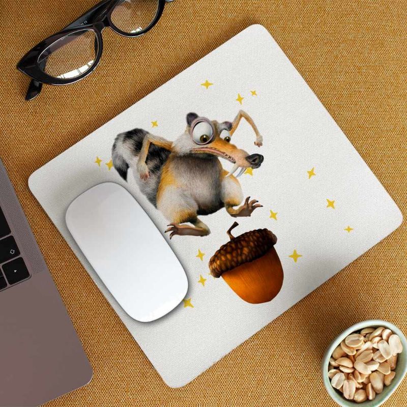 PC, gaming si accesorii - Periferice PC - Mousepad - Mousepad Ice Age Scrat Veverita, 21x19cm - Infinity.ro