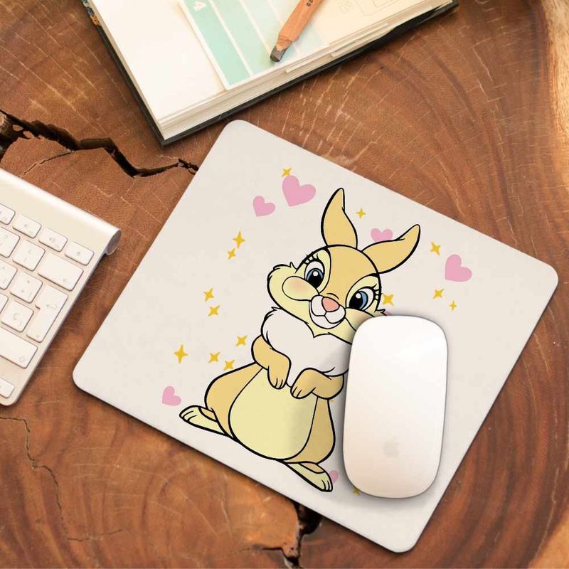 PC, gaming si accesorii - Periferice PC - Mousepad - Mousepad Miss Bunny Iepuras Bambi Love, 21x19cm - Infinity.ro