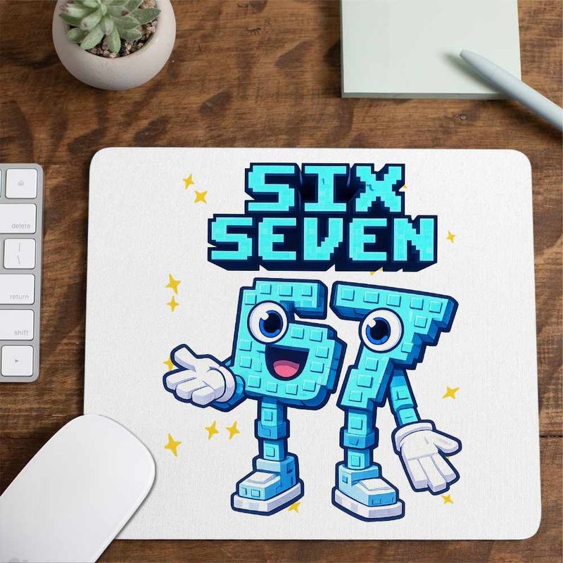 PC, gaming si accesorii - Periferice PC - Mousepad - Mousepad Six Seven Meme Roblox 67 Sase Sapte Steal a Brainrot , 21x19cm - Infinity.ro