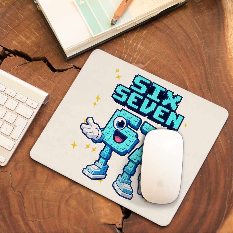 PC, gaming si accesorii - Periferice PC - Mousepad - Mousepad Six Seven Meme Roblox 67 Sase Sapte Steal a Brainrot , 21x19cm - Infinity.ro