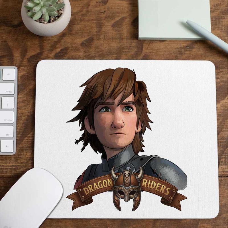 PC, gaming si accesorii - Periferice PC - Mousepad - Mousepad Hiccup Viking Dragon Rider How to train your dragon, 21x19cm - Infinity.ro