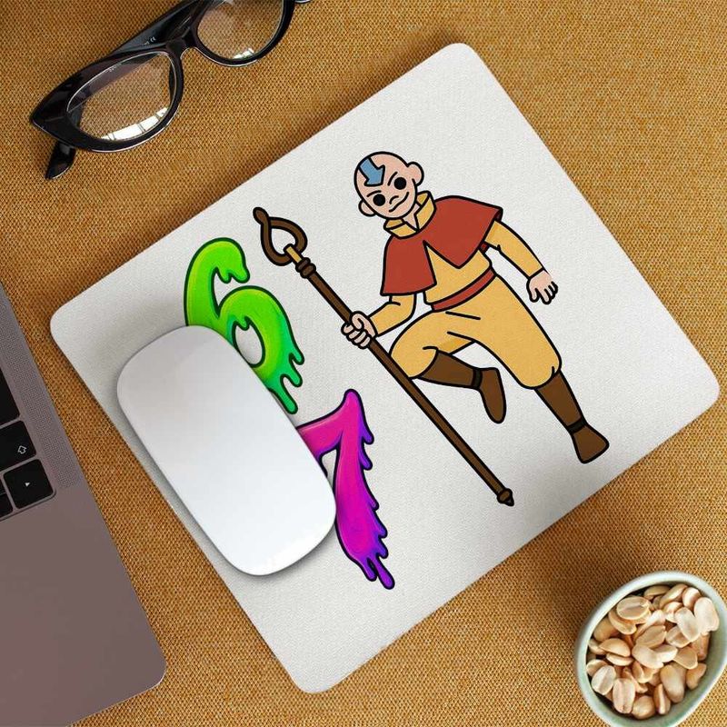 PC, gaming si accesorii - Periferice PC - Mousepad - Mousepad Avatar Six Seven Last Airbender 67 Calugar Shaolin, 21x19cm - Infinity.ro