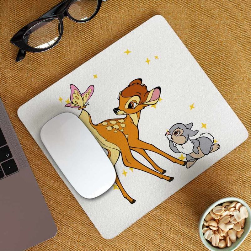 PC, gaming si accesorii - Periferice PC - Mousepad - Mousepad Bambi Fluturas Thumper Coada Iepure, 21x19cm - Infinity.ro