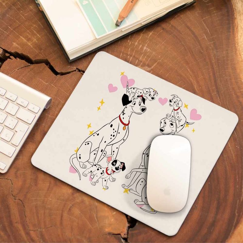 PC, gaming si accesorii - Periferice PC - Mousepad - Mousepad 101 Dalmatieni Pongo Perdita Familie Catelusi, 21x19cm - Infinity.ro