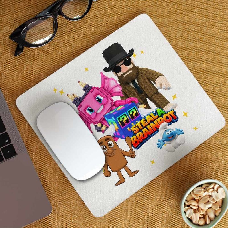 PC, gaming si accesorii - Periferice PC - Mousepad - Mousepad Steal a Brainrot Matteo Roblox Meme, 21x19cm - Infinity.ro