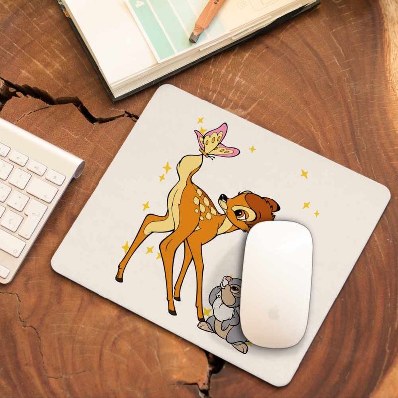 PC, gaming si accesorii - Periferice PC - Mousepad - Mousepad Bambi Fluturas Thumper Coada Iepure, 21x19cm - Infinity.ro