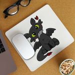 PC, gaming si accesorii - Periferice PC - Mousepad - Mousepad Toothless Dragon Night Fury How to train your dragon, 21x19cm - Infinity.ro
