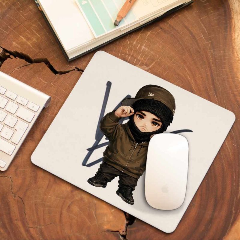 PC, gaming si accesorii - Periferice PC - Mousepad - Mousepad Yeat Chibi Trap Rage Music, 21x19cm - Infinity.ro