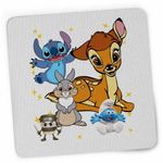 PC, gaming si accesorii - Periferice PC - Mousepad - Mousepad Bambi Stitch Thumper Iepure Dragut, 21x19cm - Infinity.ro