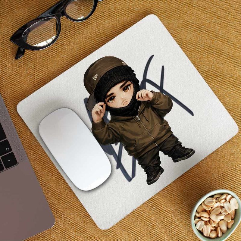 PC, gaming si accesorii - Periferice PC - Mousepad - Mousepad Yeat Chibi Trap Rage Music, 21x19cm - Infinity.ro