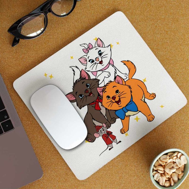 PC, gaming si accesorii - Periferice PC - Mousepad - Mousepad Pisicile Aristocrate Toulouse Motanel, 21x19cm - Infinity.ro
