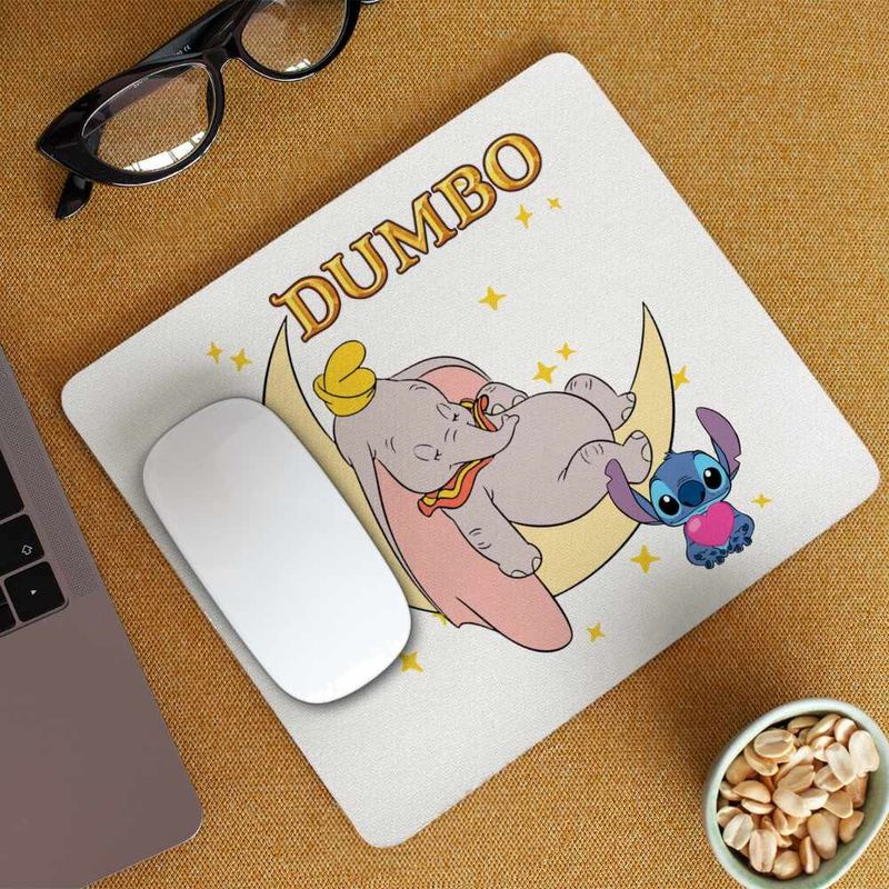 PC, gaming si accesorii - Periferice PC - Mousepad - Mousepad Dumbo Luna Somn Usor Elefant Circ, 21x19cm - Infinity.ro