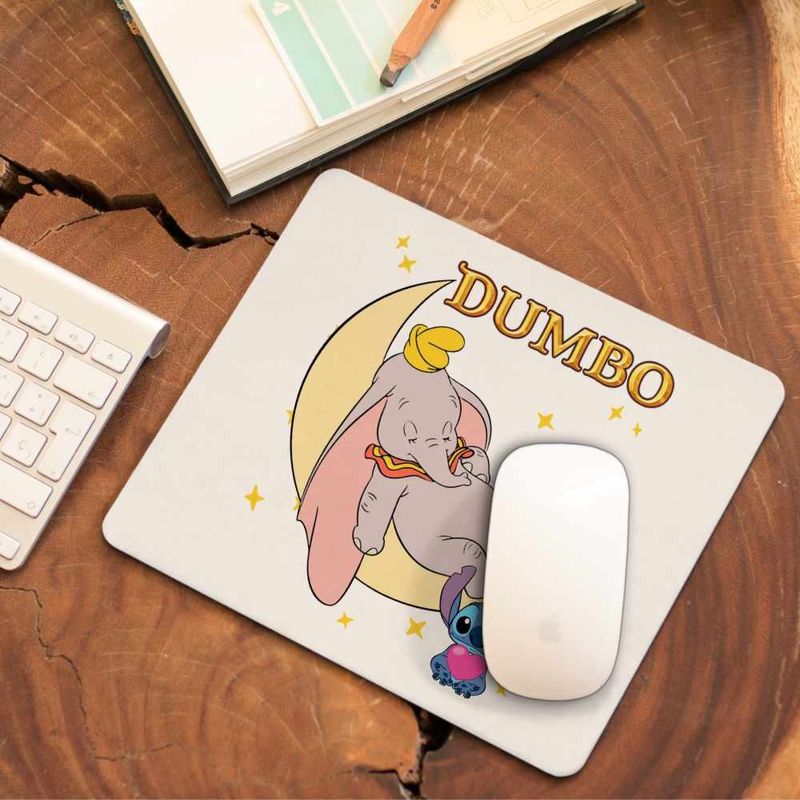 PC, gaming si accesorii - Periferice PC - Mousepad - Mousepad Dumbo Luna Somn Usor Elefant Circ, 21x19cm - Infinity.ro