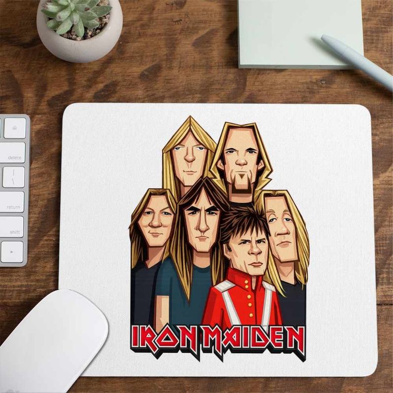 PC, gaming si accesorii - Periferice PC - Mousepad - Mousepad Iron Maiden Cartoon Heavy Metal, 21x19cm - Infinity.ro
