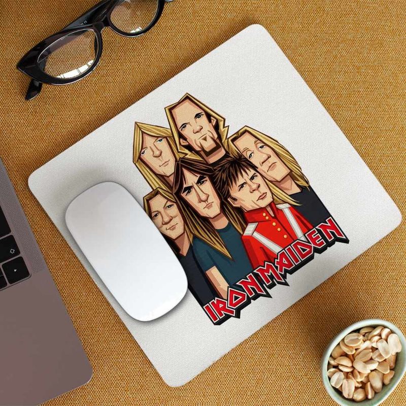 PC, gaming si accesorii - Periferice PC - Mousepad - Mousepad Iron Maiden Cartoon Heavy Metal, 21x19cm - Infinity.ro