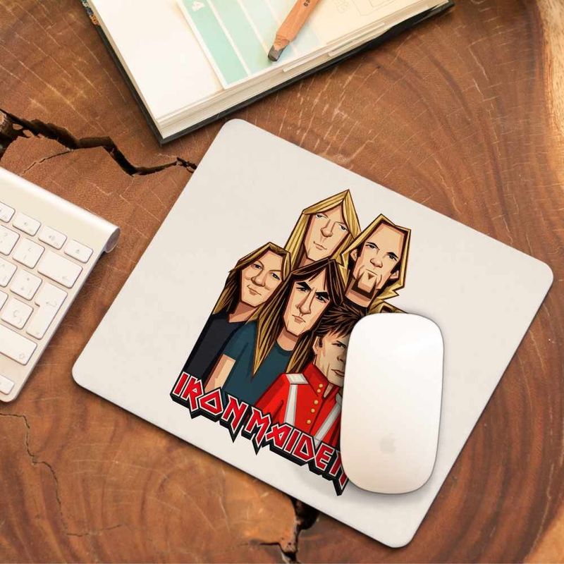 PC, gaming si accesorii - Periferice PC - Mousepad - Mousepad Iron Maiden Cartoon Heavy Metal, 21x19cm - Infinity.ro