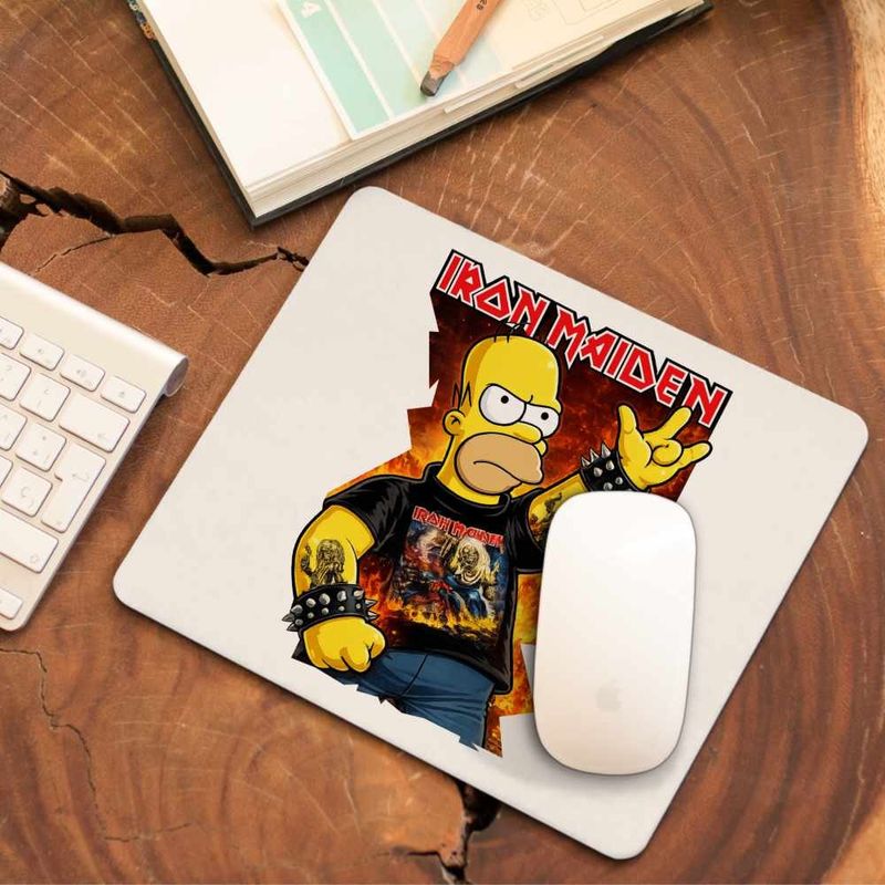 PC, gaming si accesorii - Periferice PC - Mousepad - Mousepad Iron Maiden Homer The Simpsons, 21x19cm - Infinity.ro