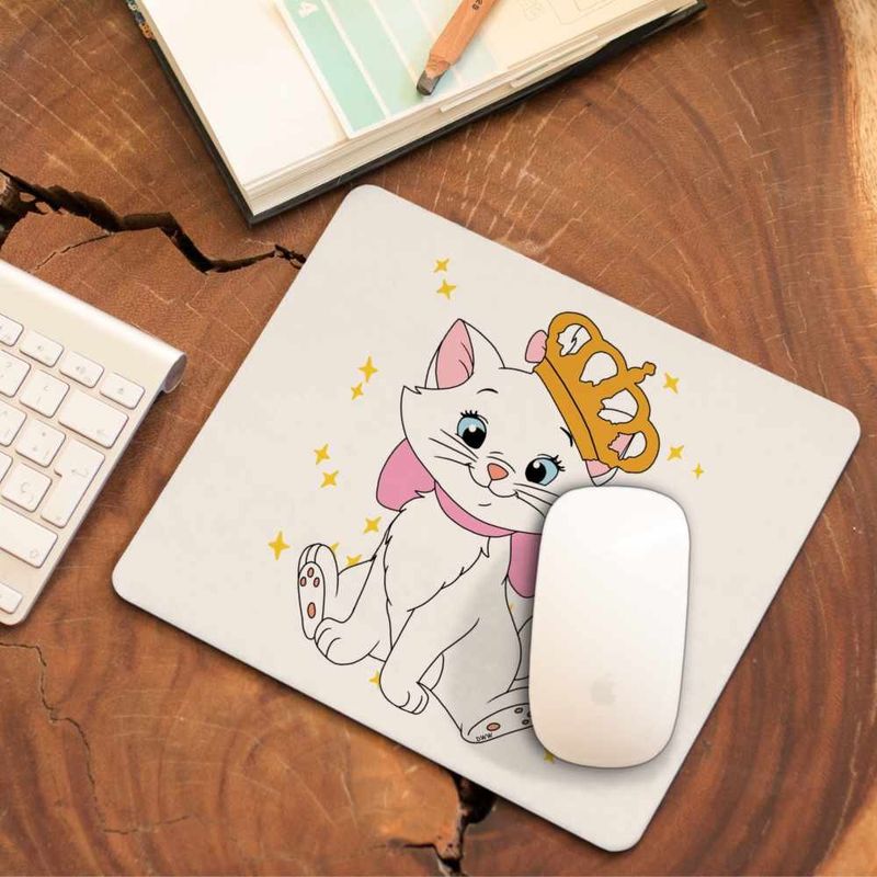 PC, gaming si accesorii - Periferice PC - Mousepad - Mousepad Pisicile Aristocrate Marie Printesa Regina Coroana, 21x19cm - Infinity.ro