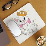 PC, gaming si accesorii - Periferice PC - Mousepad - Mousepad Pisicile Aristocrate Marie Printesa Regina Coroana, 21x19cm - Infinity.ro