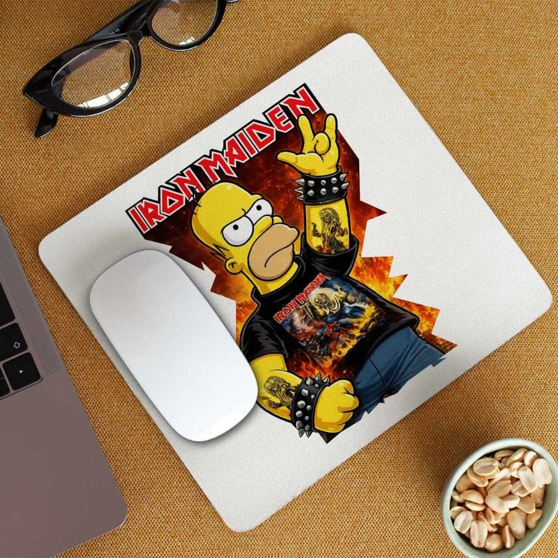 PC, gaming si accesorii - Periferice PC - Mousepad - Mousepad Iron Maiden Homer The Simpsons, 21x19cm - Infinity.ro