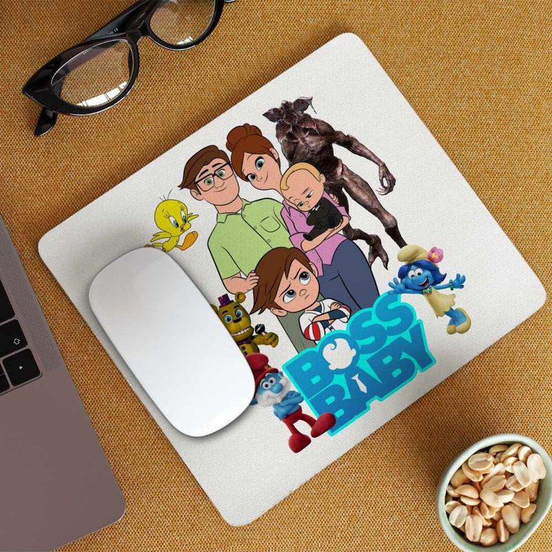 PC, gaming si accesorii - Periferice PC - Mousepad - Mousepad Boss Baby Family, 21x19cm - Infinity.ro