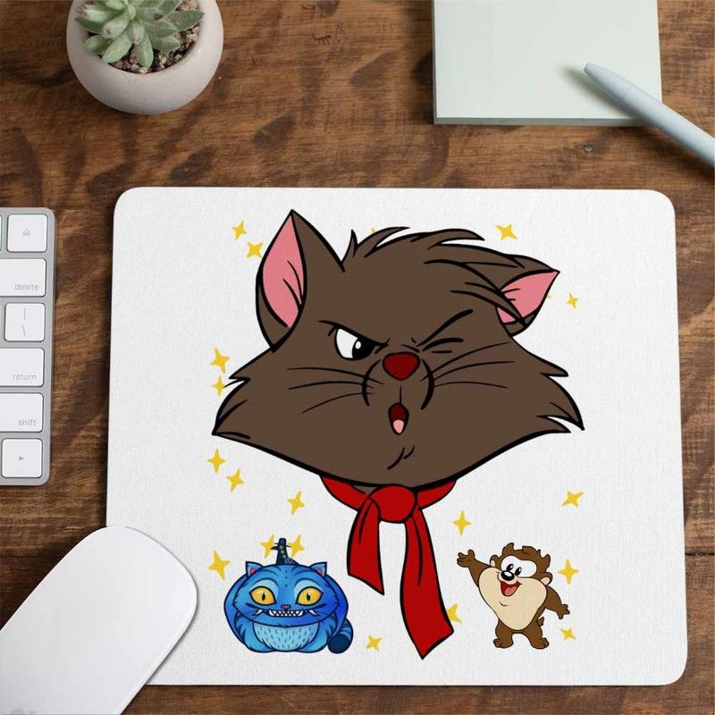 PC, gaming si accesorii - Periferice PC - Mousepad - Mousepad Pisicile Aristocrate Berlioz Motanel, 21x19cm - Infinity.ro
