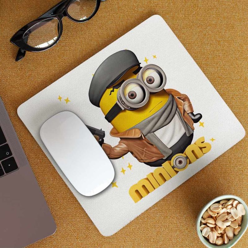 PC, gaming si accesorii - Periferice PC - Mousepad - Mousepad Minions Detective Noir Despicable, 21x19cm - Infinity.ro