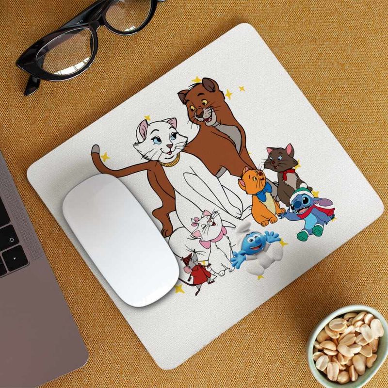 PC, gaming si accesorii - Periferice PC - Mousepad - Mousepad Pisicile Aristocrate Ducesa Familie, 21x19cm - Infinity.ro