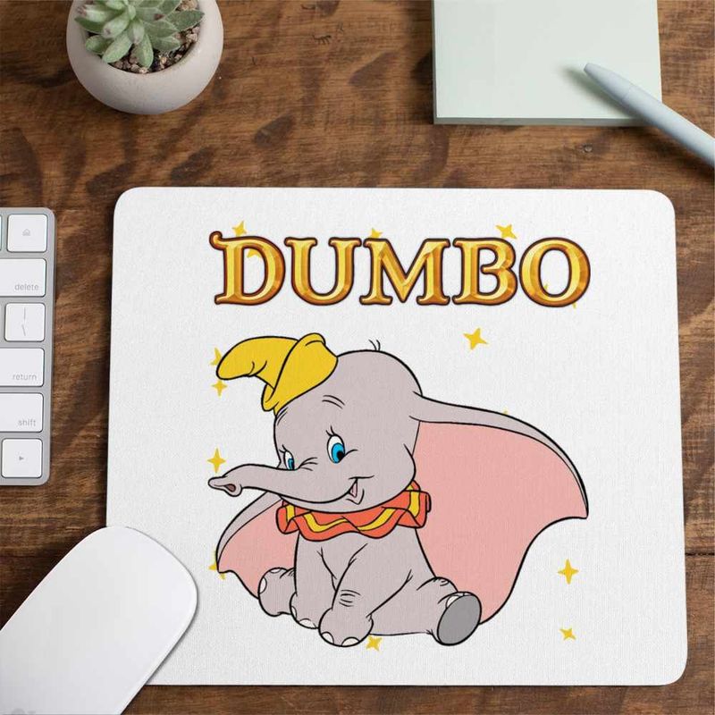 PC, gaming si accesorii - Periferice PC - Mousepad - Mousepad Dumbo Elefant Circ Zburator Urechi Mari, 21x19cm - Infinity.ro