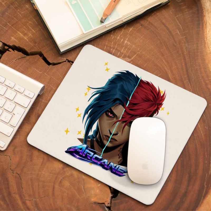 PC, gaming si accesorii - Periferice PC - Mousepad - Mousepad Arcane Jinx Vi Runeterra, 21x19cm - Infinity.ro