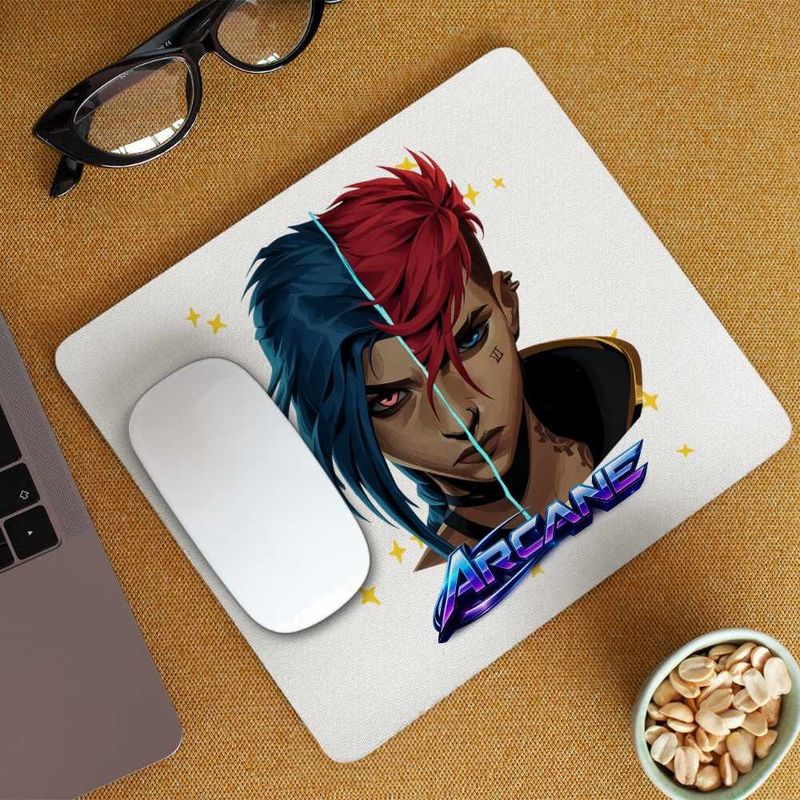 PC, gaming si accesorii - Periferice PC - Mousepad - Mousepad Arcane Jinx Vi Runeterra, 21x19cm - Infinity.ro