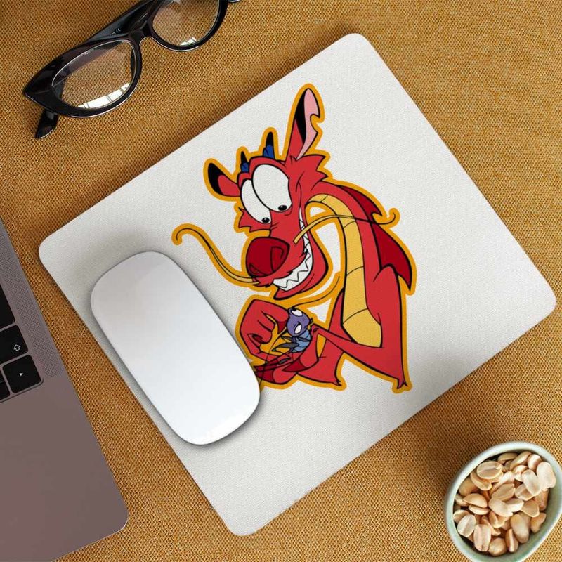 PC, gaming si accesorii - Periferice PC - Mousepad - Mousepad Mulan Mushu Crikee, 21x19cm - Infinity.ro