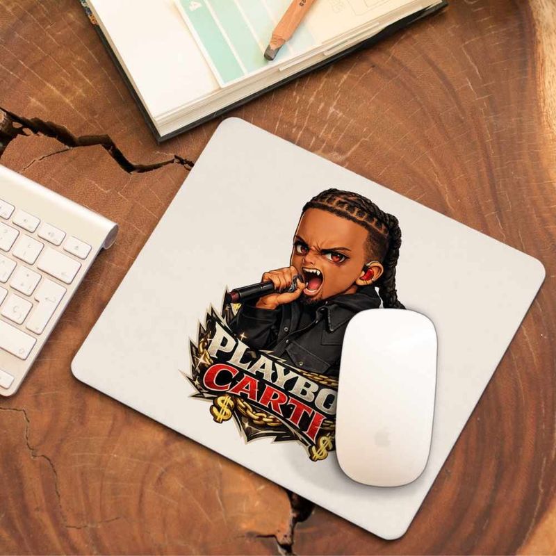PC, gaming si accesorii - Periferice PC - Mousepad - Mousepad Playboi Carti RIP, 21x19cm - Infinity.ro