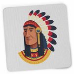 PC, gaming si accesorii - Periferice PC - Mousepad - Mousepad Native American Chief Pene, 21x19cm - Infinity.ro
