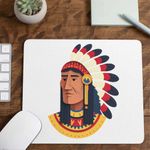 PC, gaming si accesorii - Periferice PC - Mousepad - Mousepad Native American Chief Pene, 21x19cm - Infinity.ro