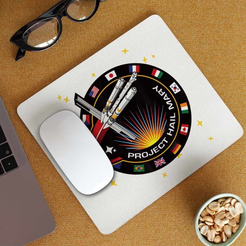 PC, gaming si accesorii - Periferice PC - Mousepad - Mousepad Project Hail Mary Spaceship Mission Badge, 21x19cm - Infinity.ro