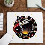 PC, gaming si accesorii - Periferice PC - Mousepad - Mousepad Project Hail Mary Spaceship Mission Badge, 21x19cm - Infinity.ro