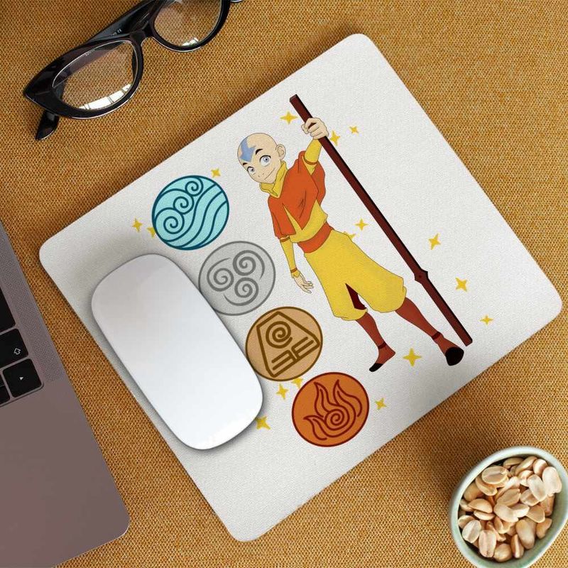 PC, gaming si accesorii - Periferice PC - Mousepad - Mousepad Avatar Airbender Cele 4 Elemente, 21x19cm - Infinity.ro