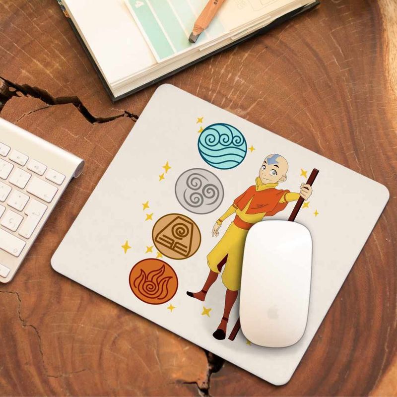 PC, gaming si accesorii - Periferice PC - Mousepad - Mousepad Avatar Airbender Cele 4 Elemente, 21x19cm - Infinity.ro