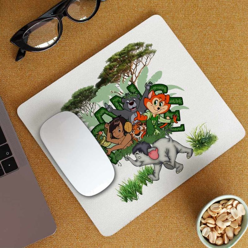 PC, gaming si accesorii - Periferice PC - Mousepad - Mousepad Cartea Junglei Mowgli, 21x19cm - Infinity.ro