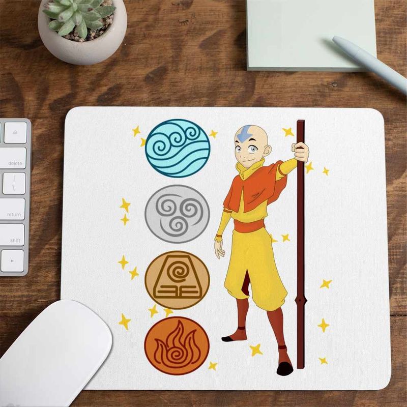 PC, gaming si accesorii - Periferice PC - Mousepad - Mousepad Avatar Airbender Cele 4 Elemente, 21x19cm - Infinity.ro