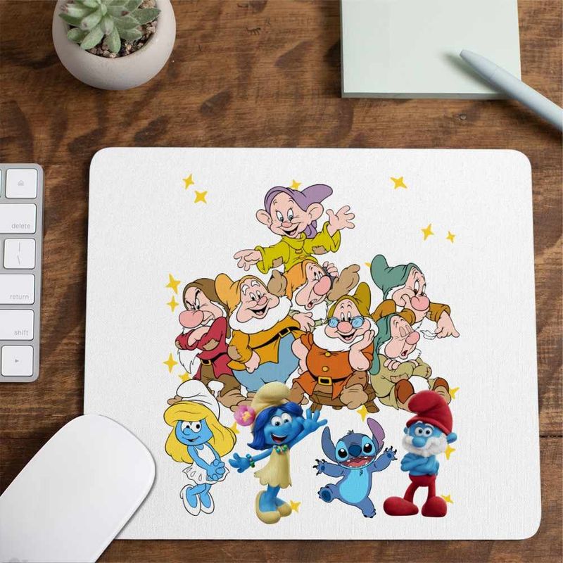 PC, gaming si accesorii - Periferice PC - Mousepad - Mousepad Cei 7 Pitici Alba ca Zapada, 21x19cm - Infinity.ro
