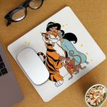 PC, gaming si accesorii - Periferice PC - Mousepad - Mousepad Aladdin Jasmine Abu Rajah Tigru Imperial, 21x19cm - Infinity.ro